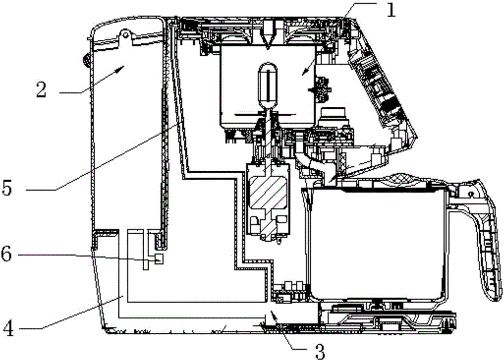 Water quantity control method of food processing machine