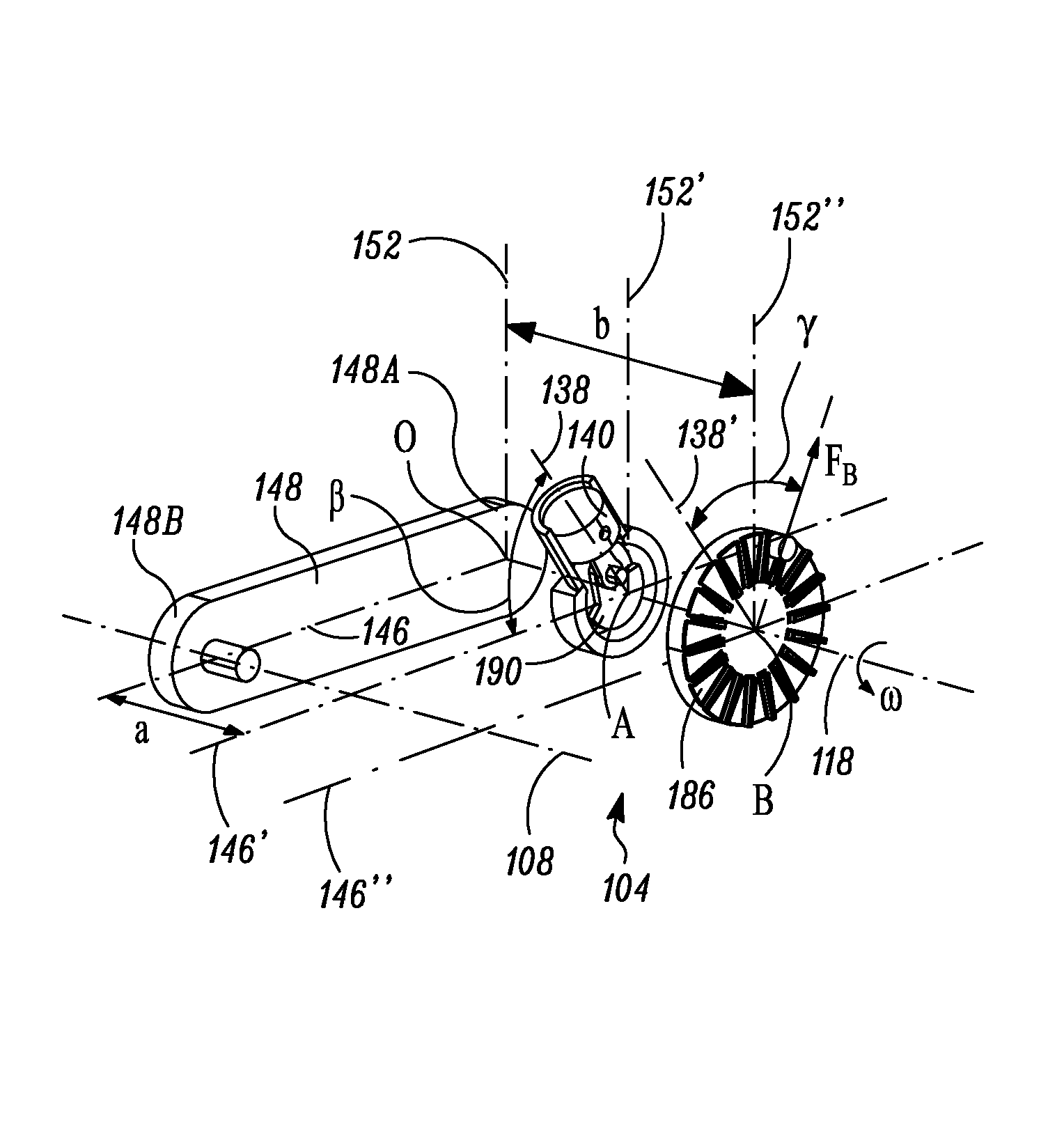 Balancing arrangement for minimizing bending stress in a power cutter arm