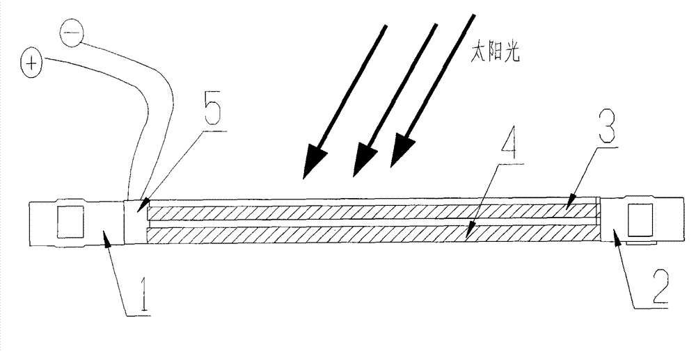 Splicing flexible film photon silicon lithium integral battery for military use