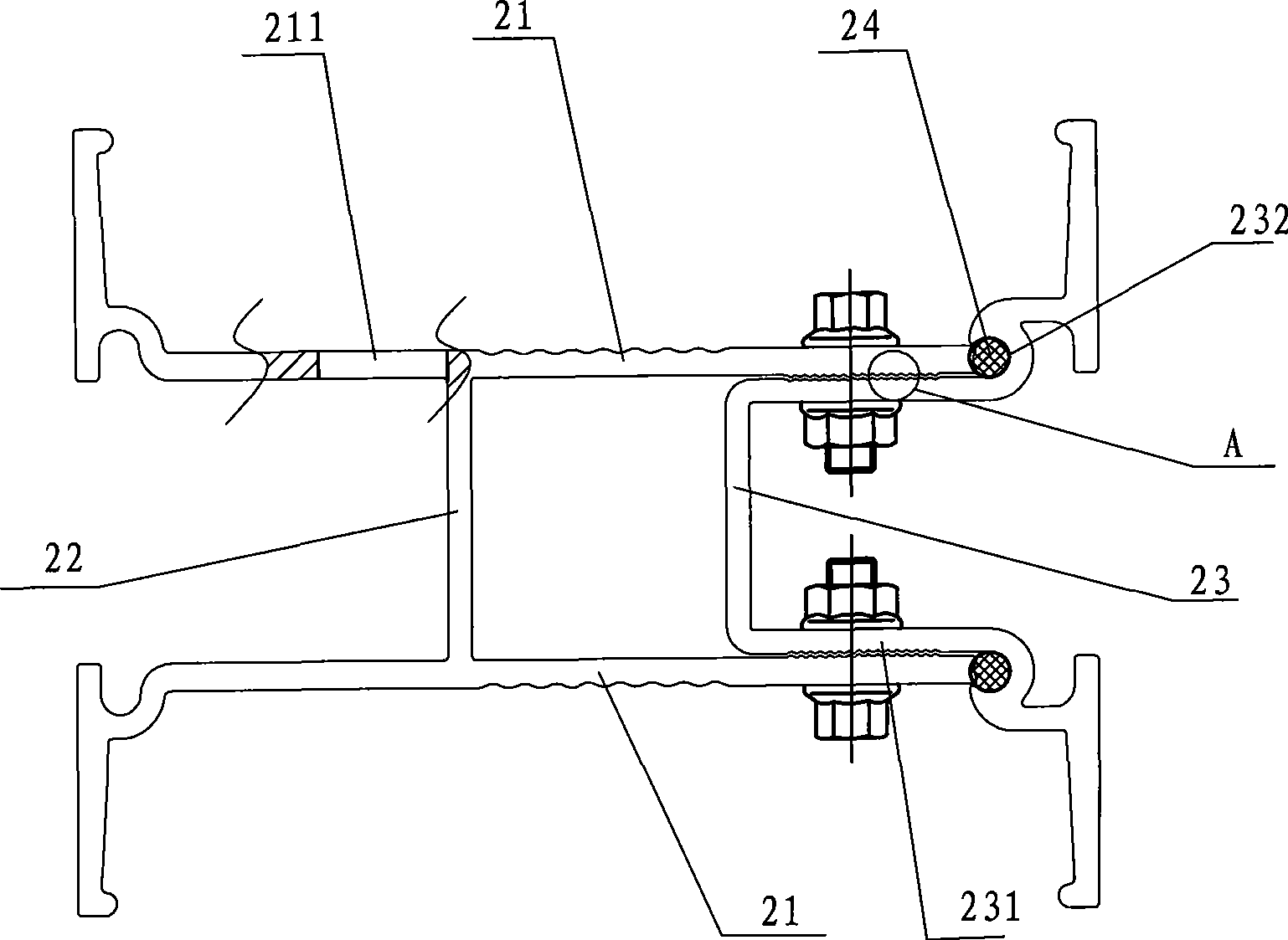 Toothed mating surface case for compact bus groove