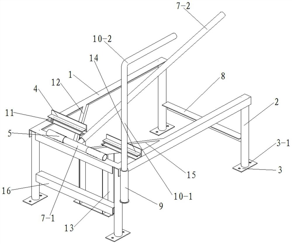 Grounding bridging round steel machining device and method