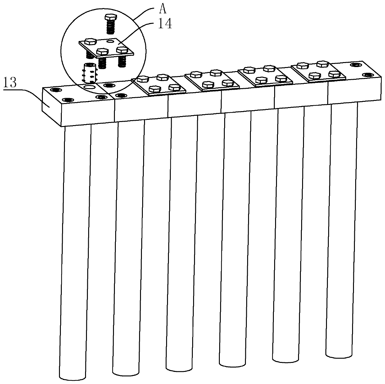 Unsupported deep foundation pit support system