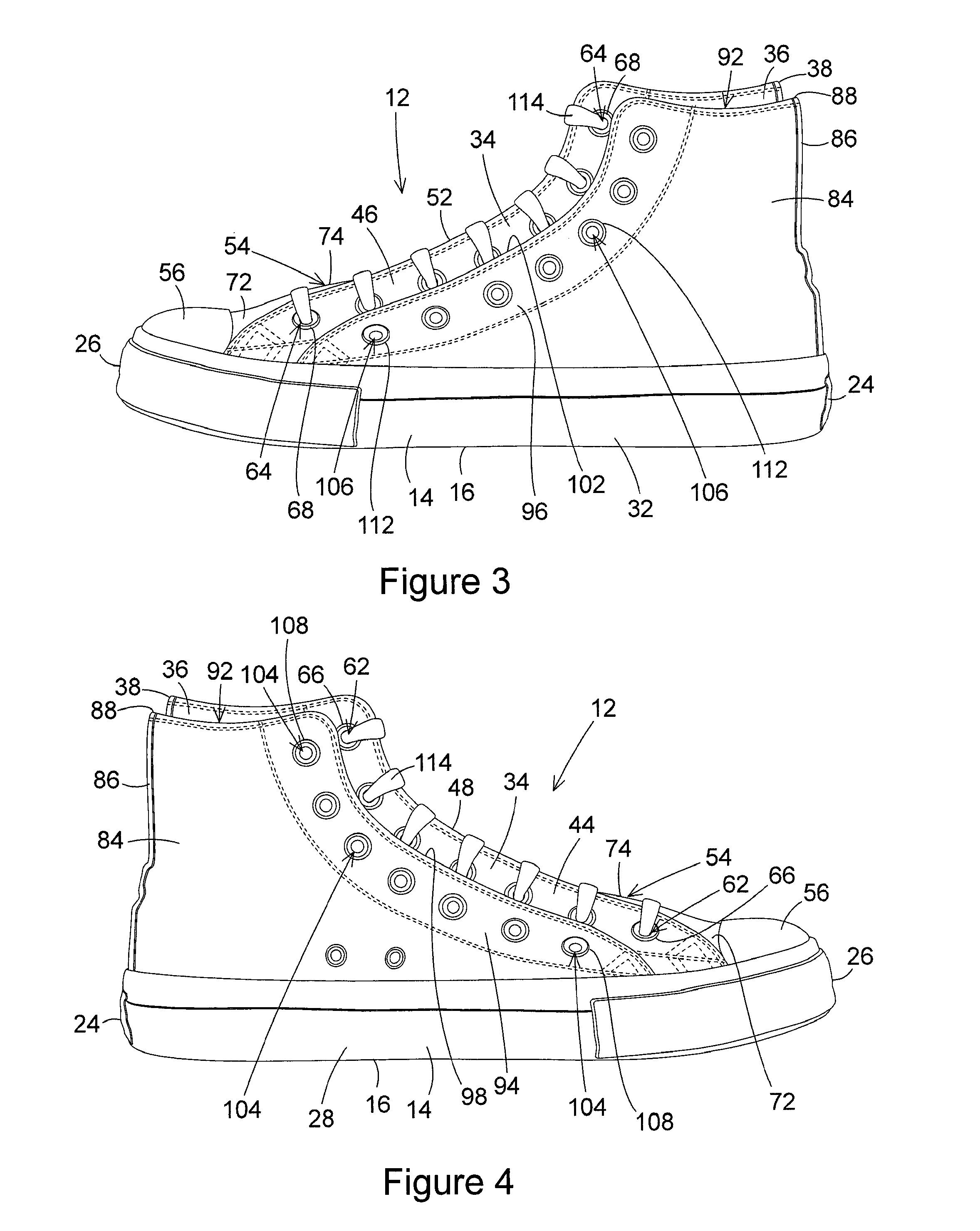 Shoe Construction With Double Upper