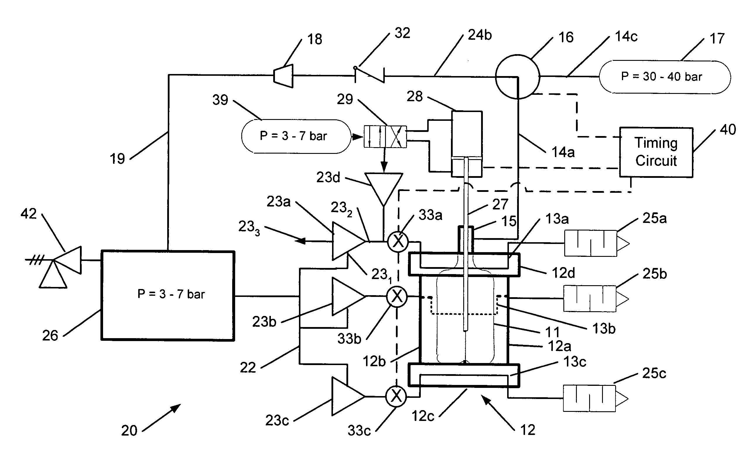 Mold cooling by recovery of energy from spent compressed air in blow-molding process