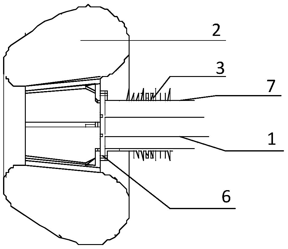 A UHV DC wall bushing assembly