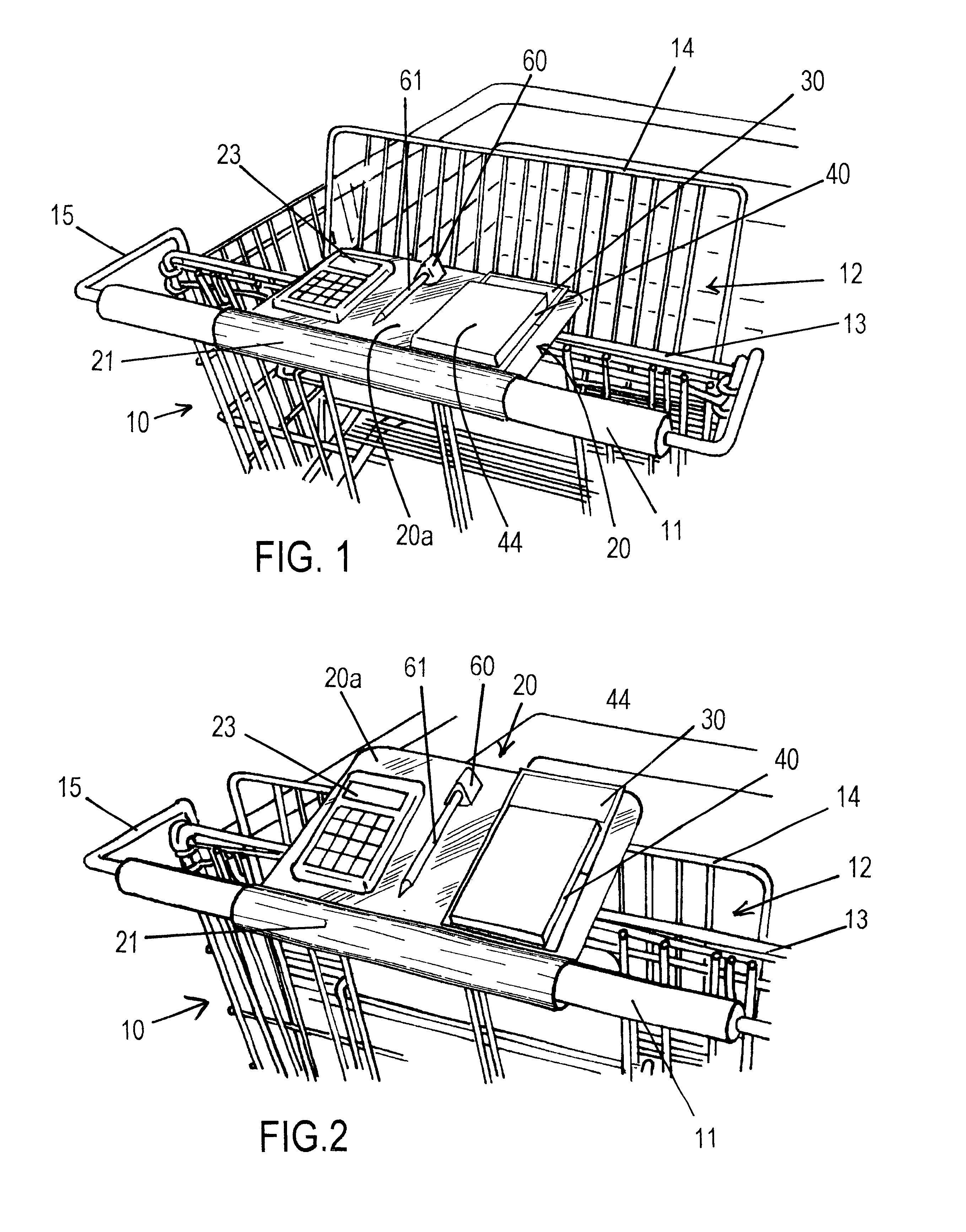 Magnetically receptive shopping cart carrier plate