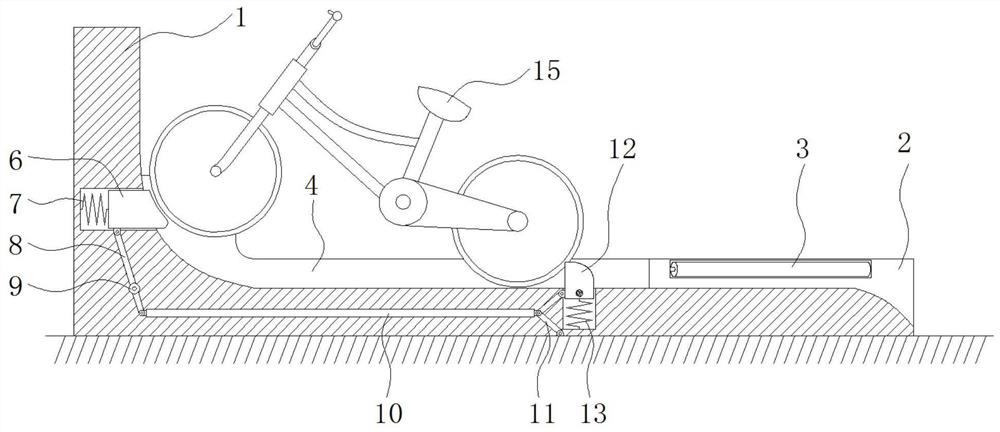 A municipal parking device that facilitates parking of shared bicycles