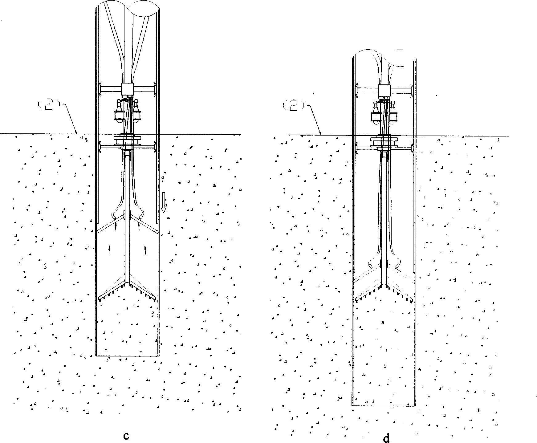 Drill absorption pile structure and construction method thereof