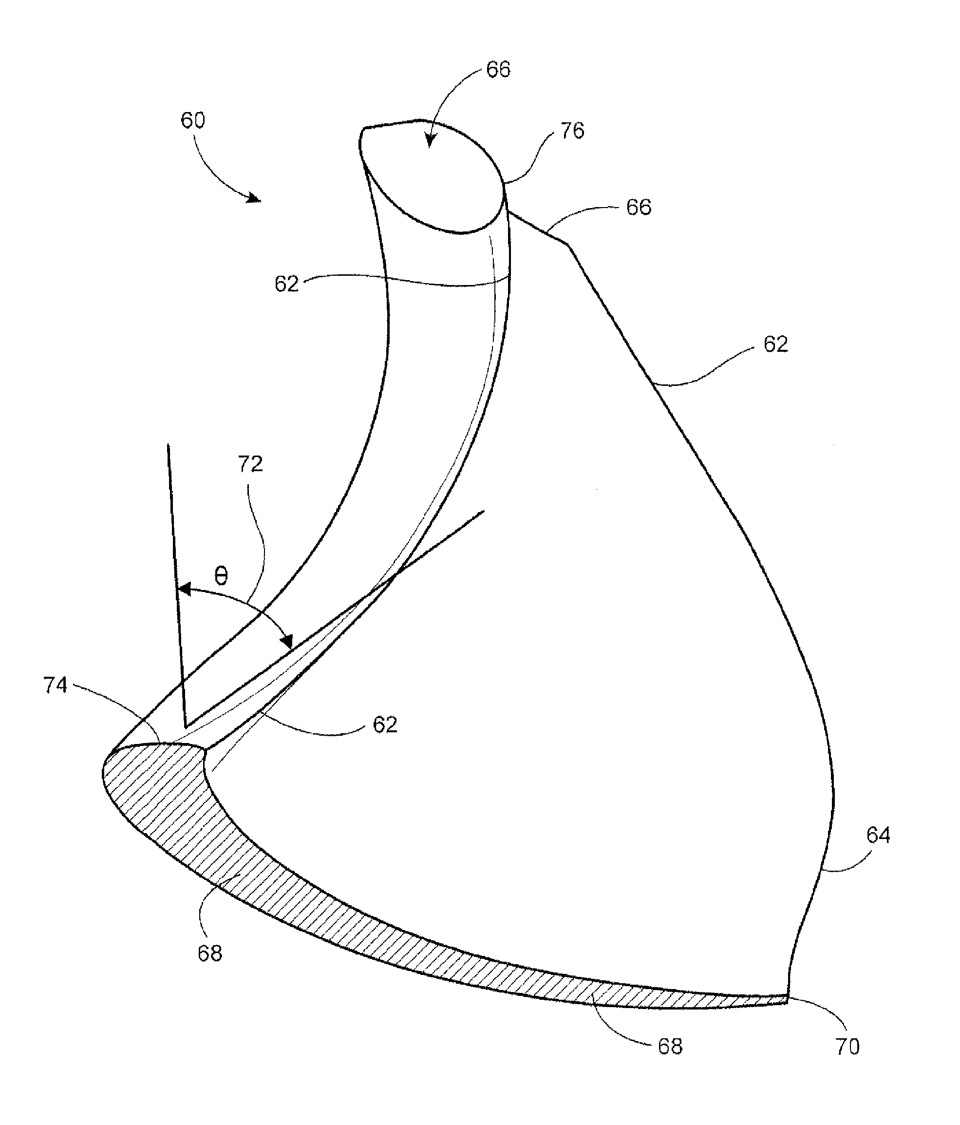 Compact blade for runner of francis turbine and method for configuring runner