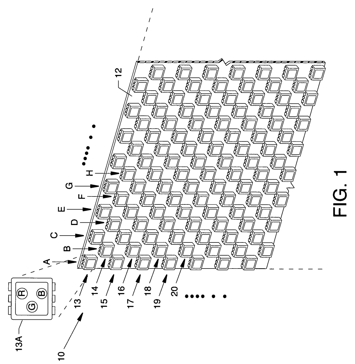 Pixel interleaving configurations for use in high definition electronic sign displays