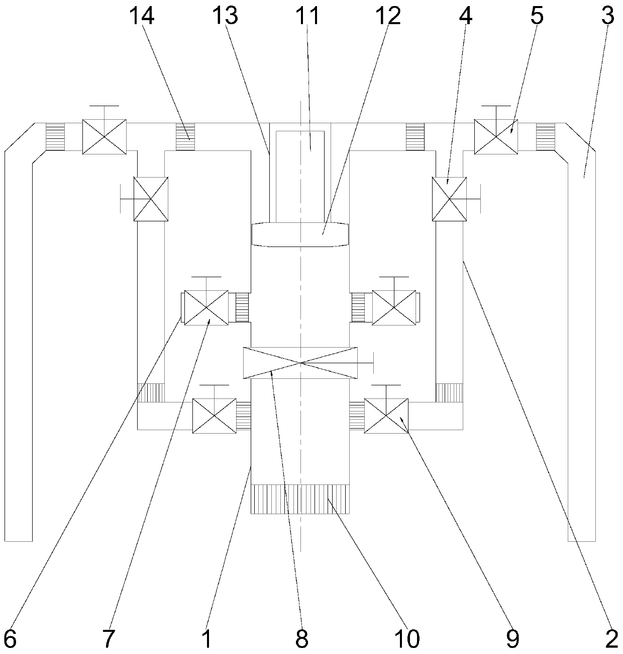 Two-in-one simulation device of tornado and downburst and simulation method thereof