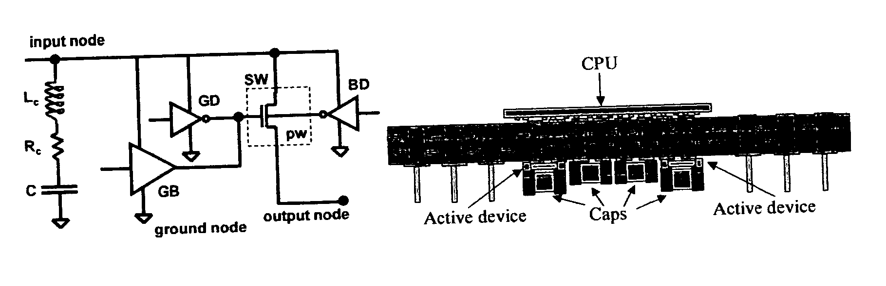 Voltage droop suppressing circuit