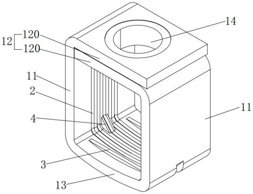 Wiring frame structure, wiring terminal and low-voltage electric appliance