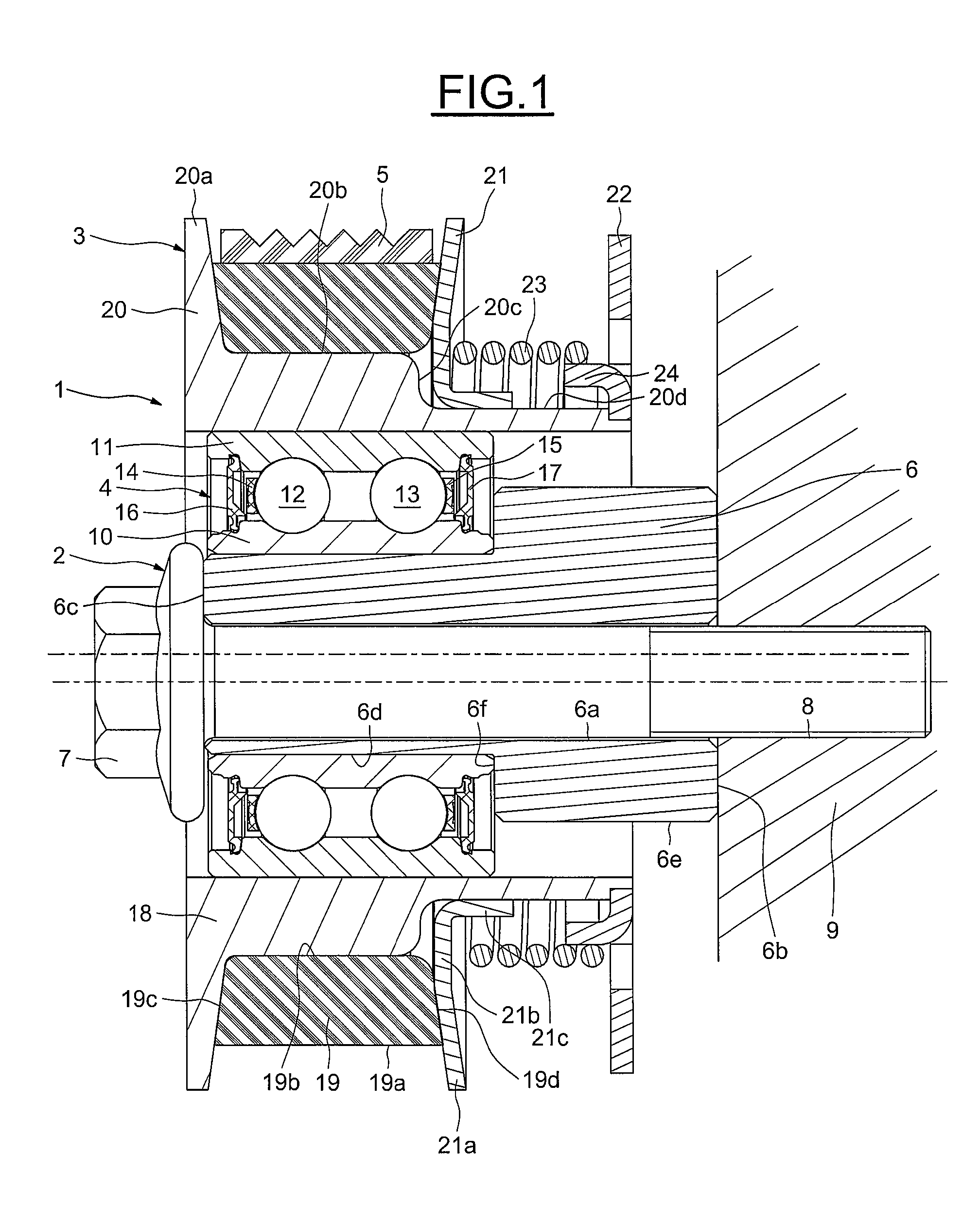 Tensioning roller device