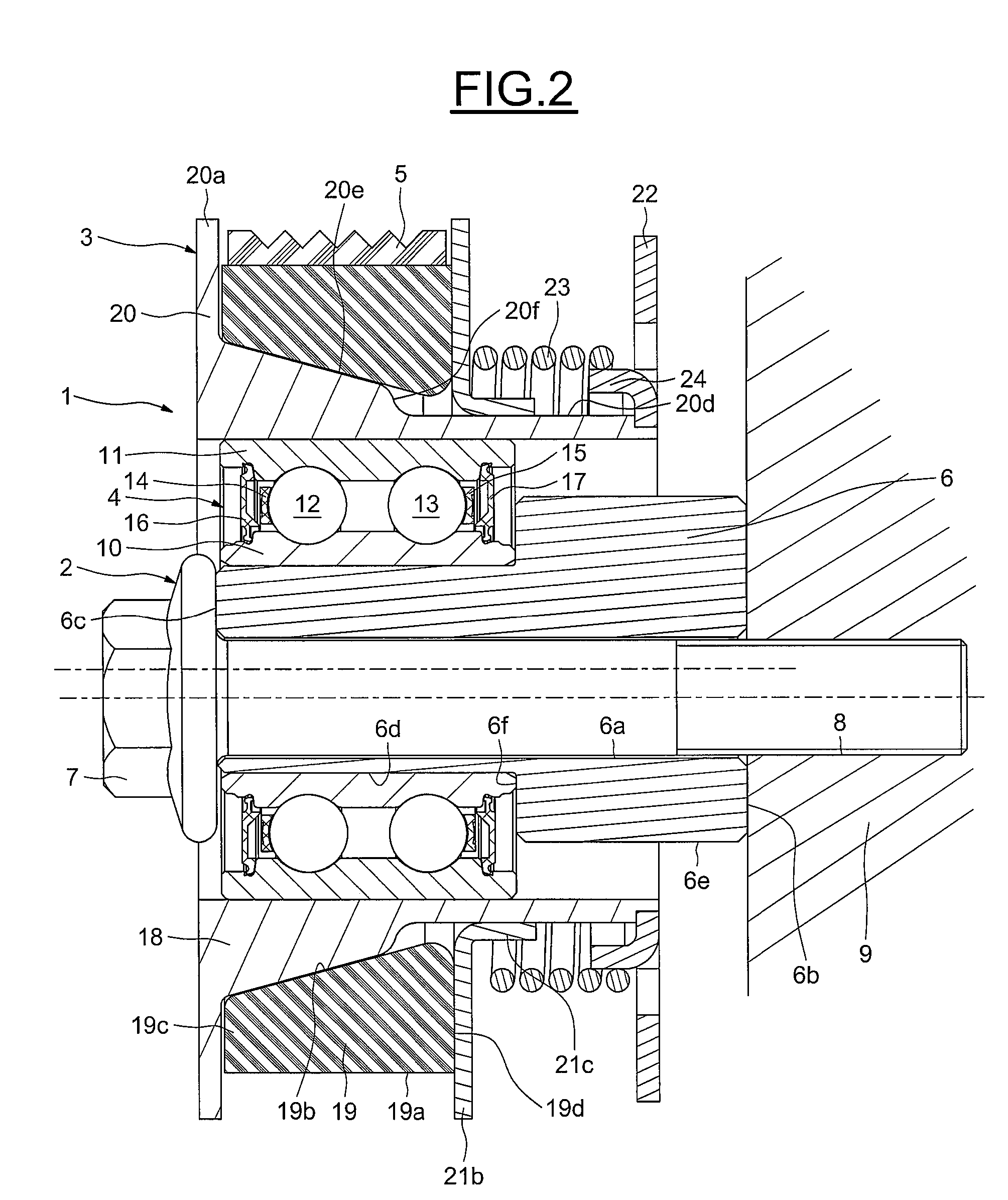 Tensioning roller device