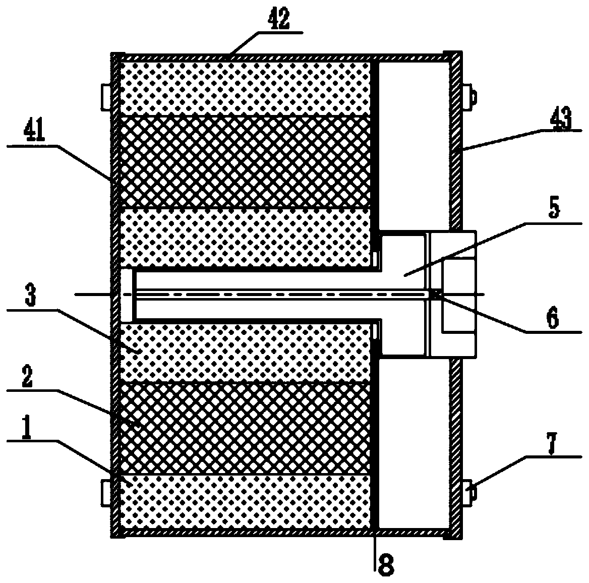 Uniform dispensing device and dispensing method for damage assessment microsystems in warhead