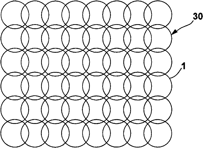 Material web for the production of a bellows of a transitional section, particularly between two articulated vehicle parts