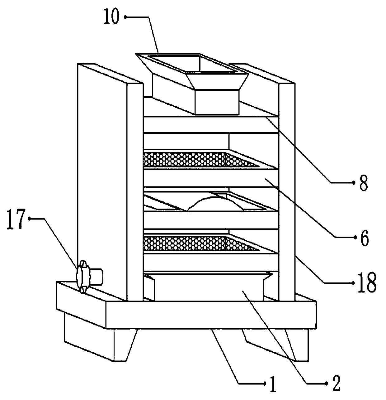 Raw material cleaning device for glutinous rice wine production