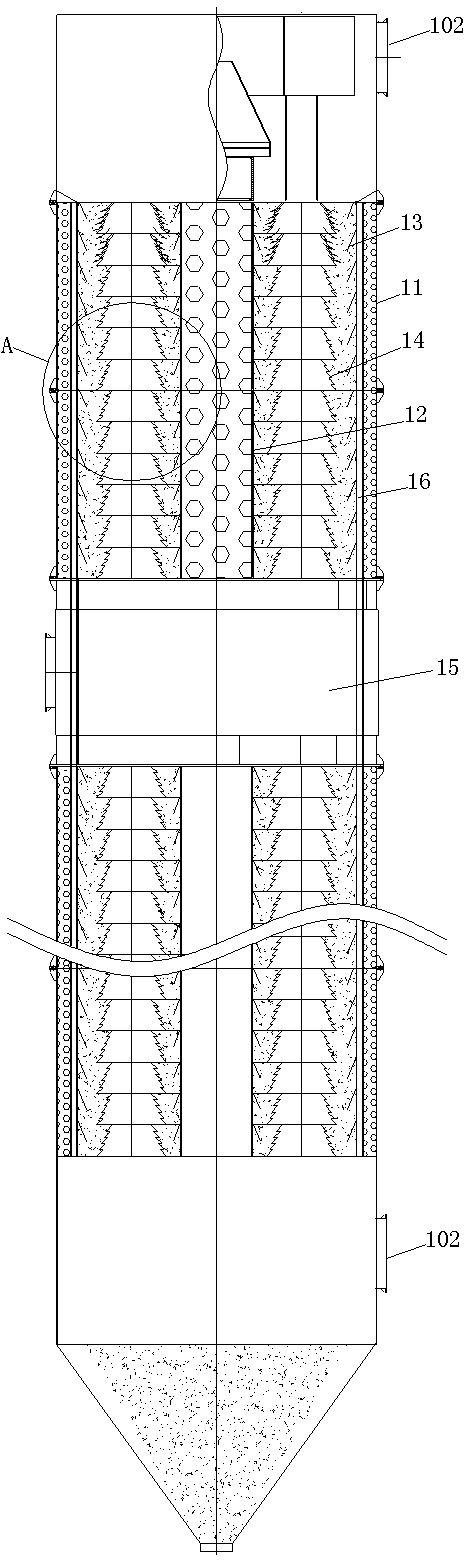 Shutter type vertical drying machine and material drying system adopting drying machine