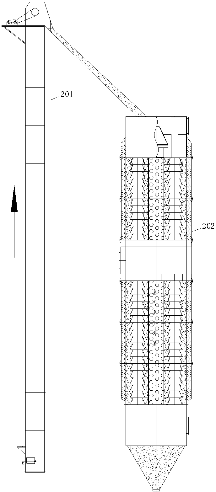 Shutter type vertical drying machine and material drying system adopting drying machine