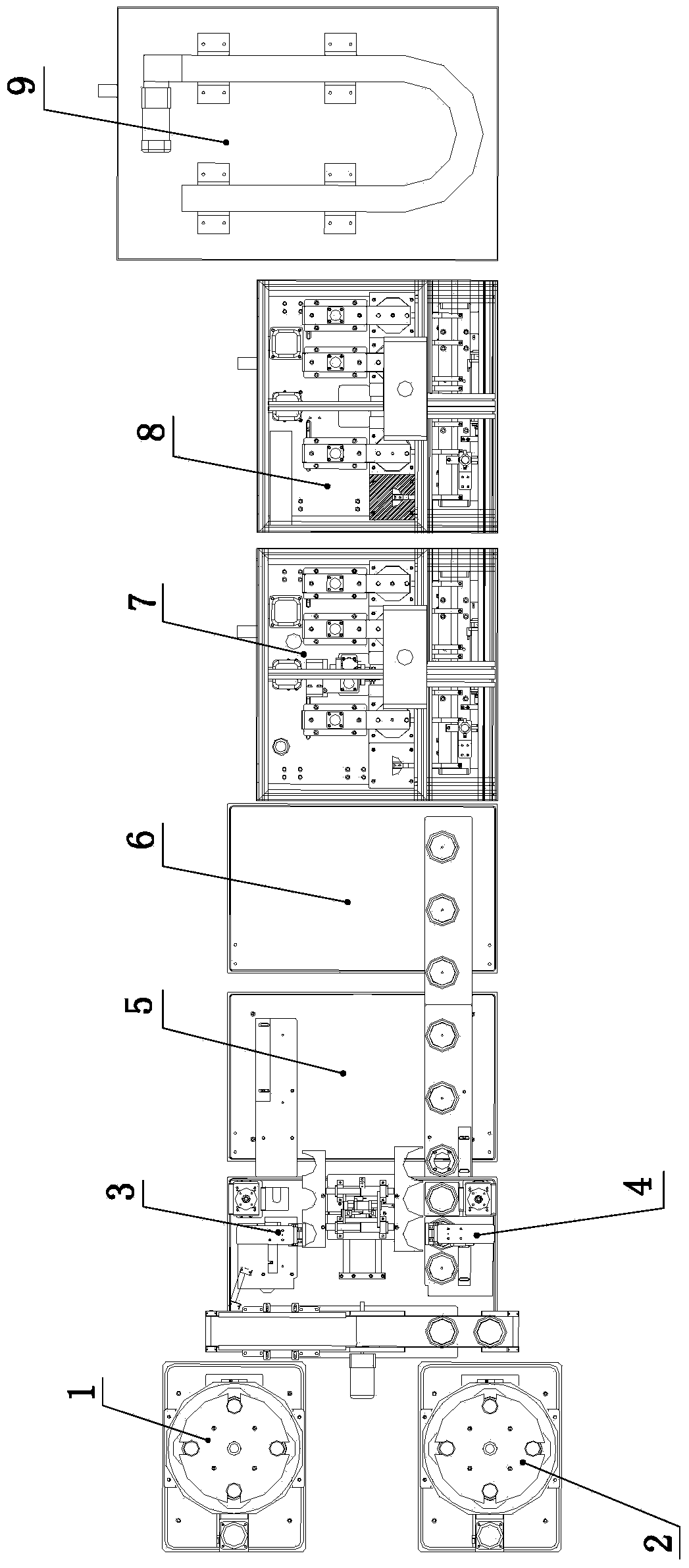 Automatic production line for knuckle bearing assembling