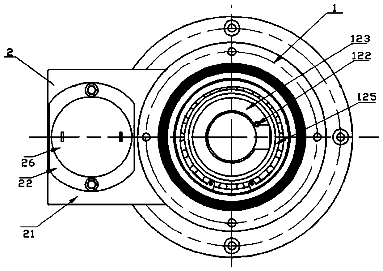 Absolute pressure measurement piston gauge and piston rotation driving device thereof