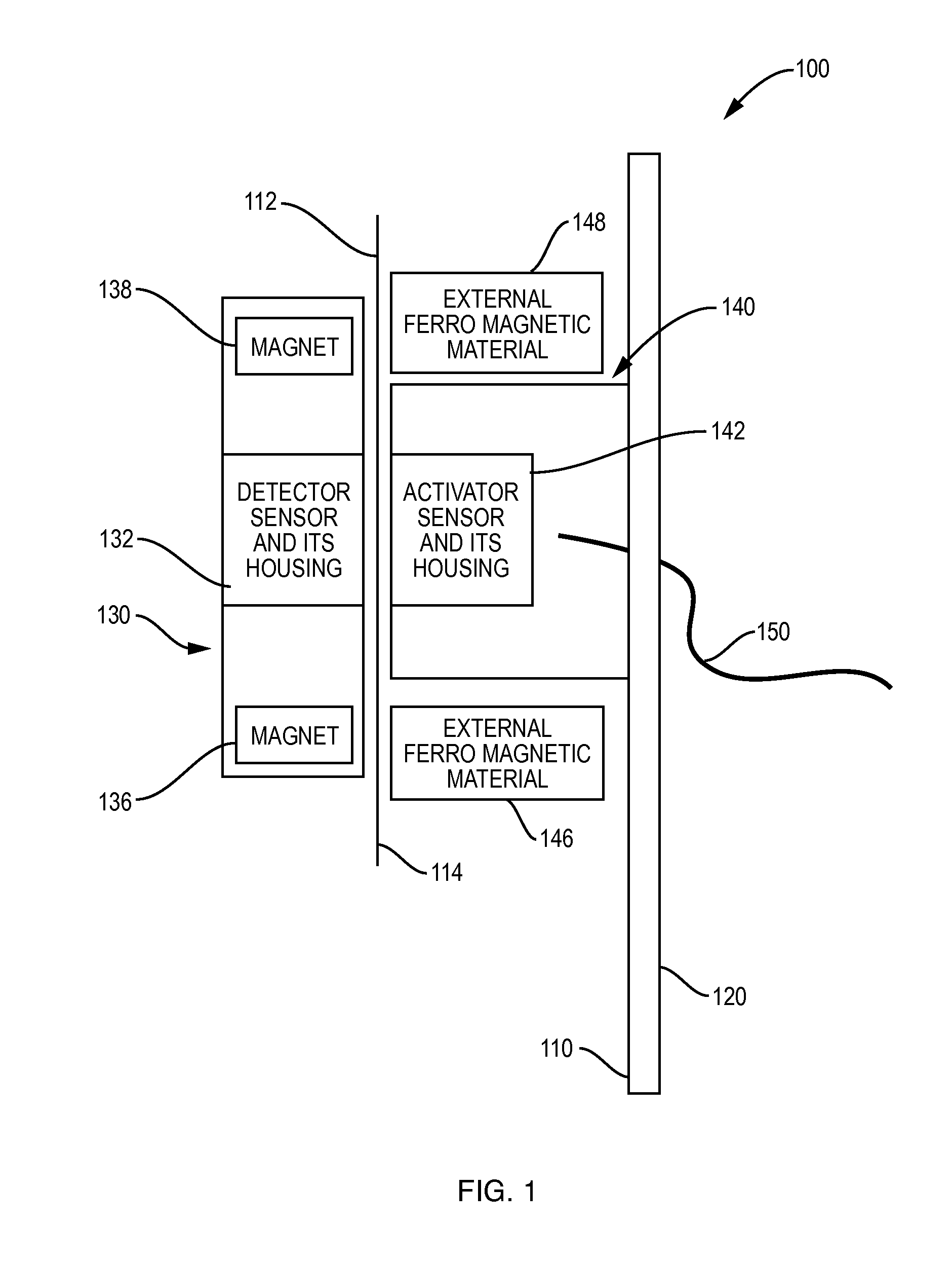 Split sensor and housing assembly for flexible wall