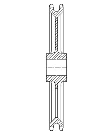 Cast steel material for chain wheel of marine diesel engine and casting method of chain wheel