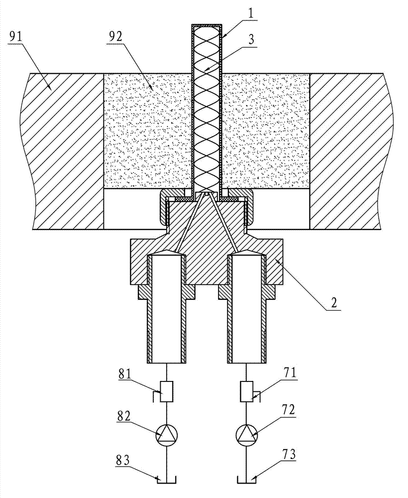 Special grouting device for repairing leakage of deformation joint