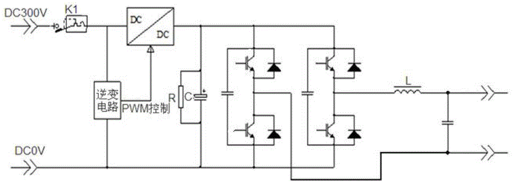 Zero-charge starting and stopping circuit of inverter