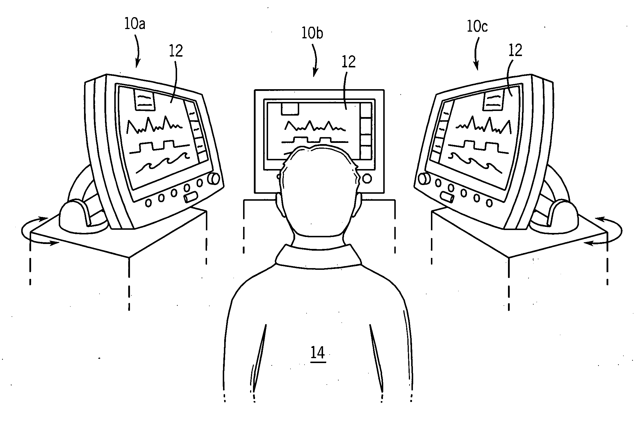 System and method for automatically adjusting medical displays