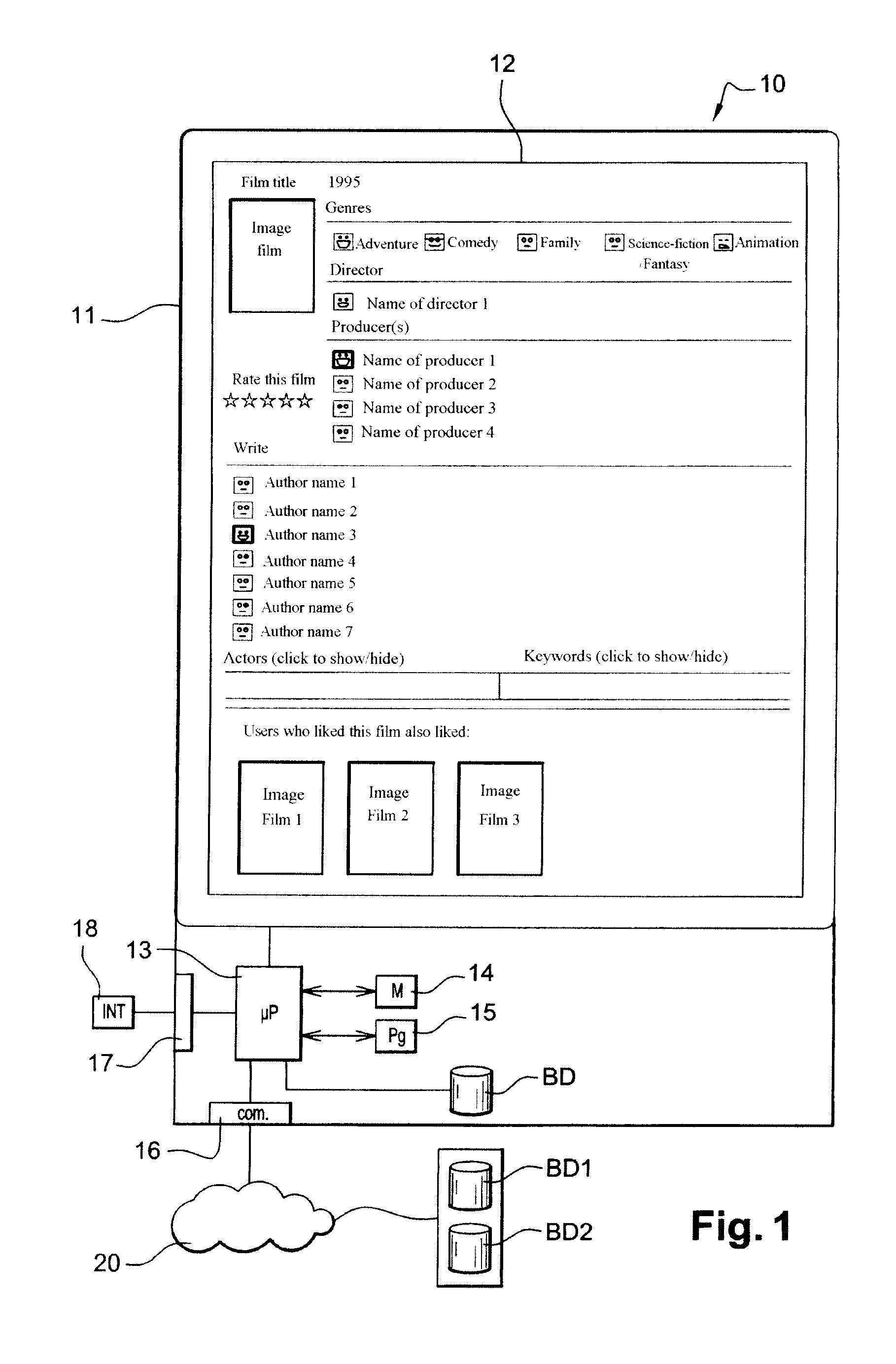 Device and a method for updating a user profile