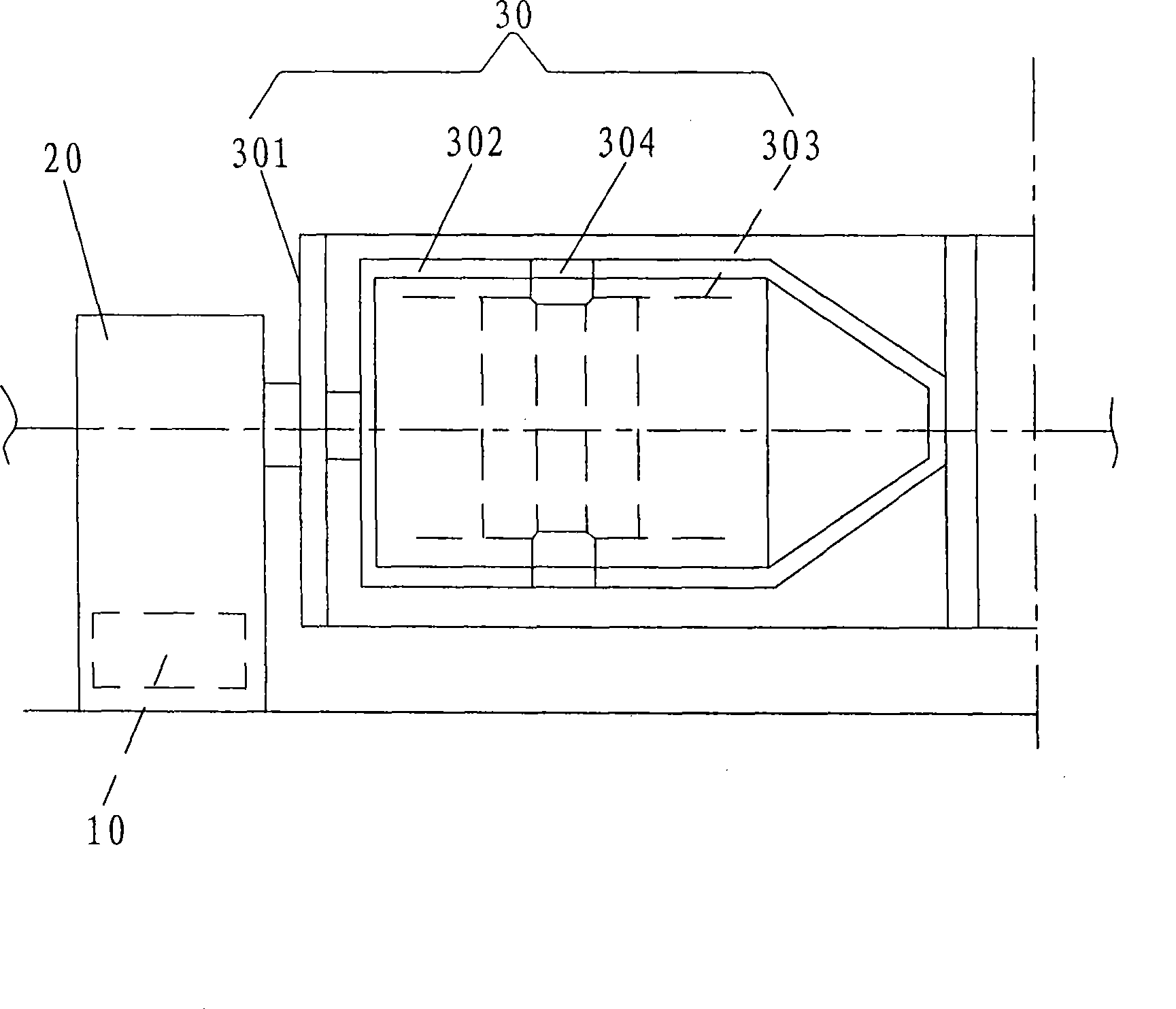 Central thread passing pipe twisting machine