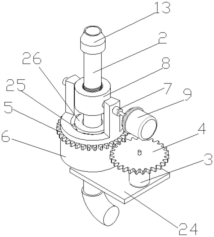 A water-spray type self-driven spiral traveling tank wall intelligent cleaning device