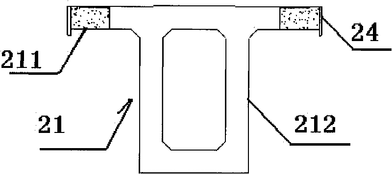 Post-pouring functional zone combined track beam