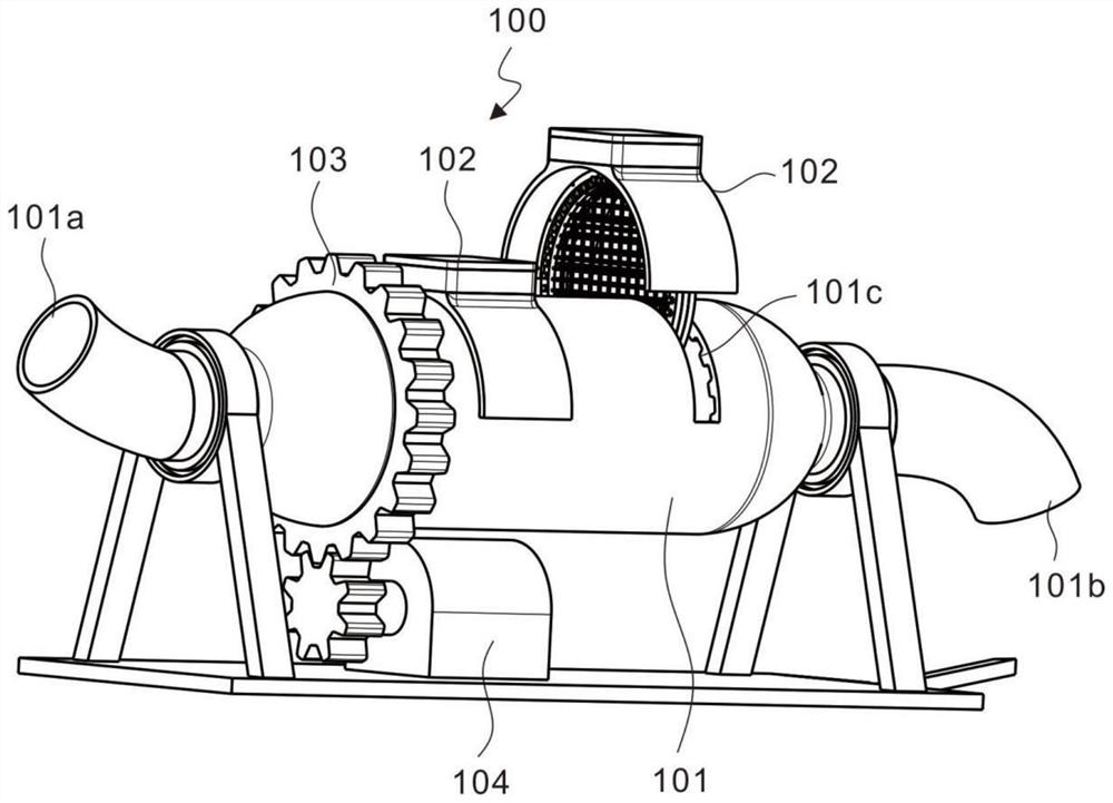 Grinding device based on quartz powder earlier stage treatment