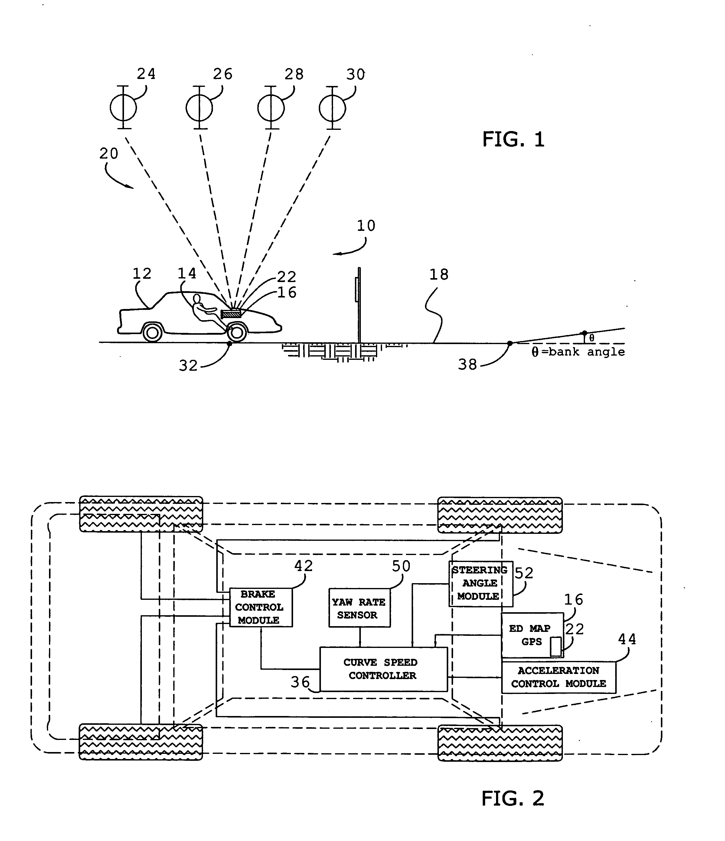 Speed control method for vehicle approaching and traveling on a curve