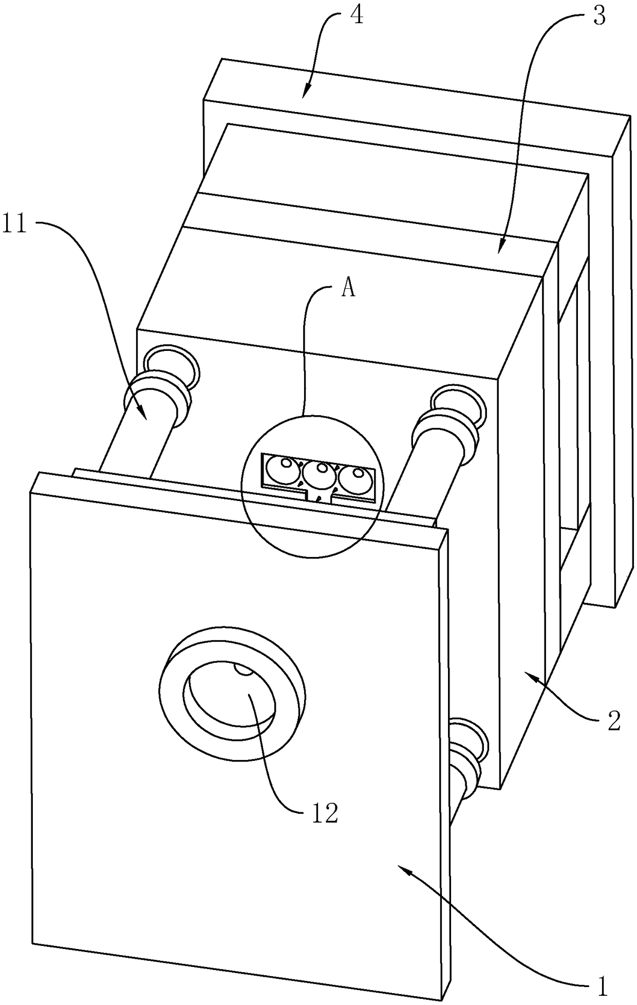 Injection mold with automatic waste discharging function