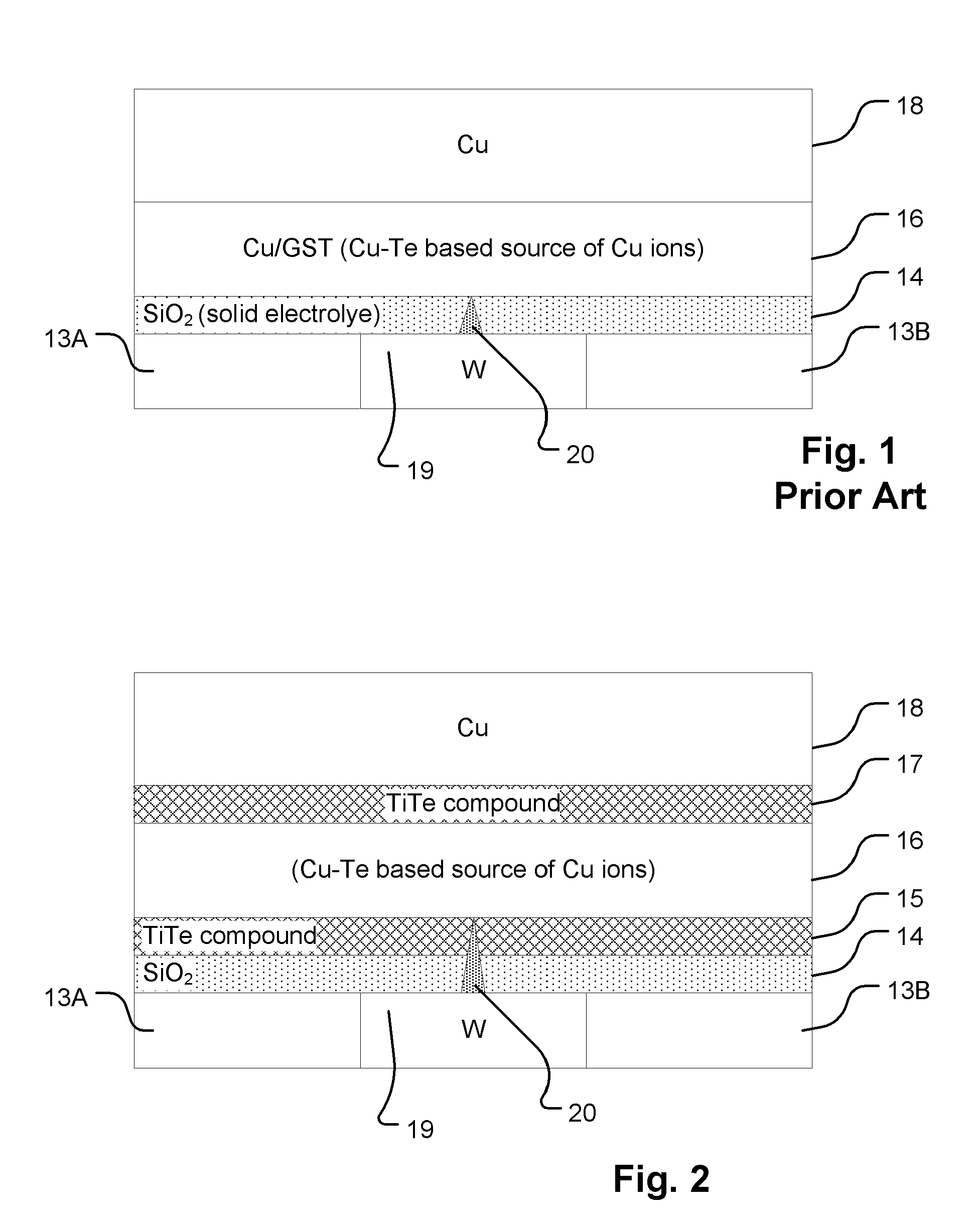 Programmable metallization cell with ion buffer layer