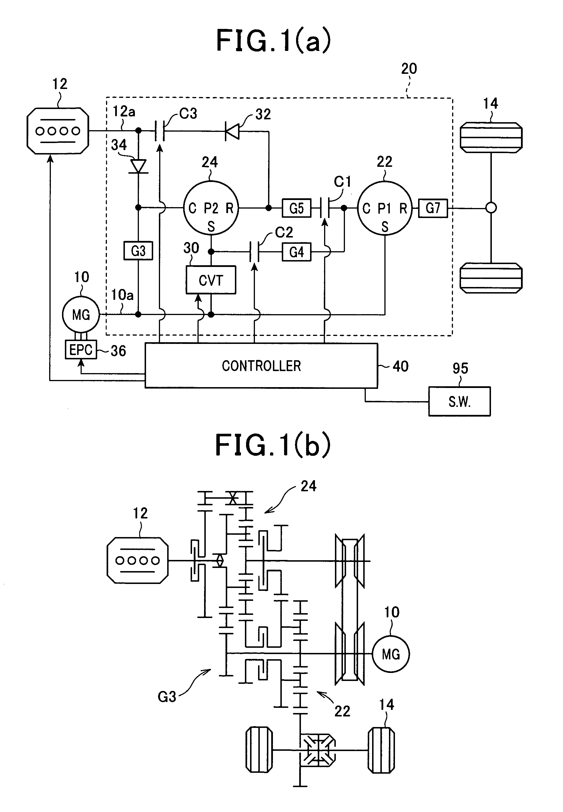 Vehicle power transmission device and control system for power transmission