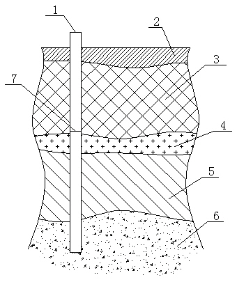 High-intensity prestressed concrete tubular pile lead hole hammering construction method for soft soil layer