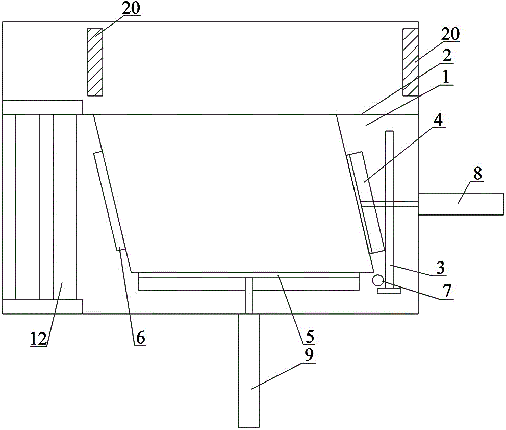 A device and processing method for two-dimensional drilling of hypotenuse plates