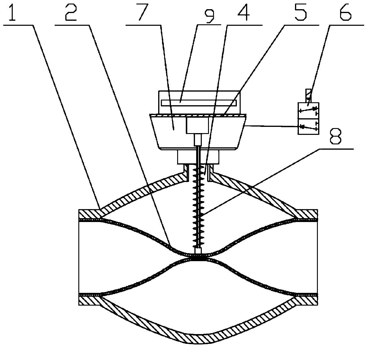 Pinch valve working state detecting device and detecting method