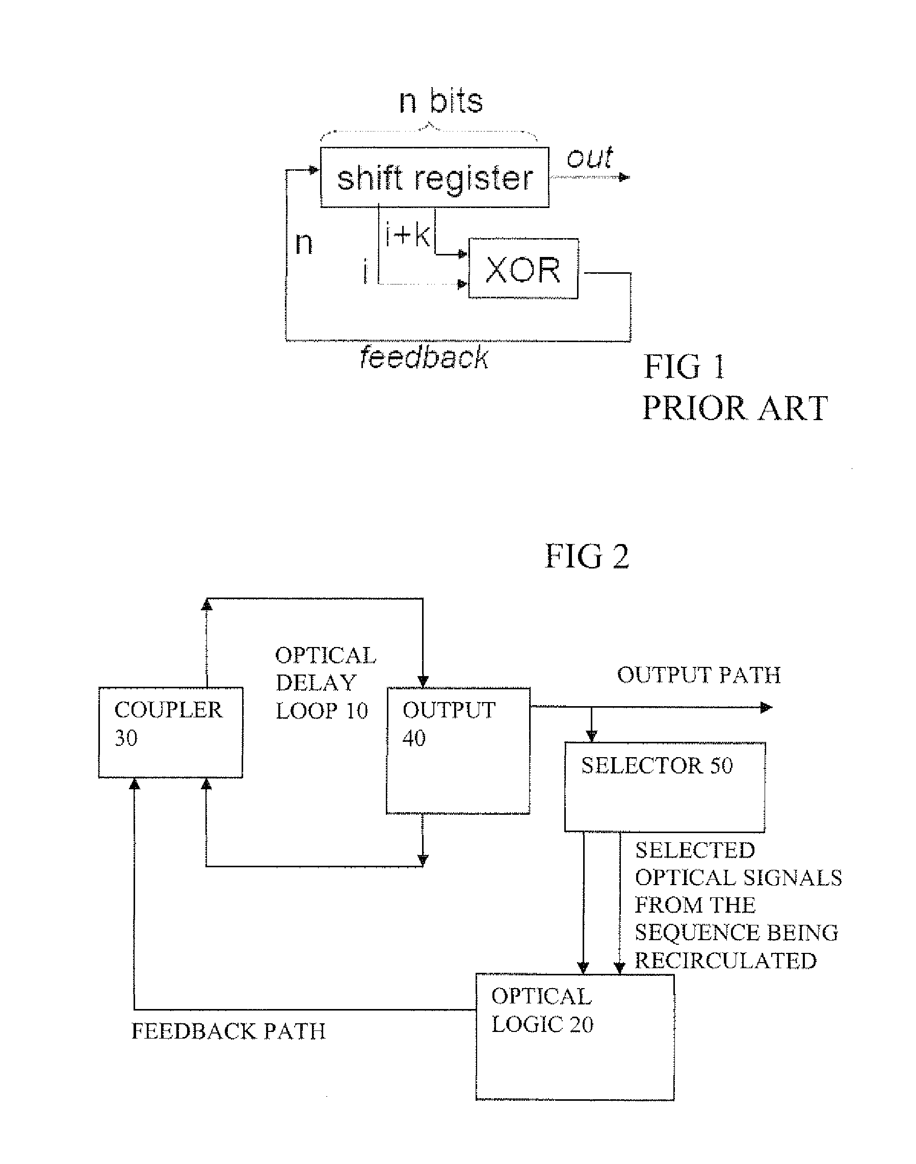 Optical linear feedback circuit