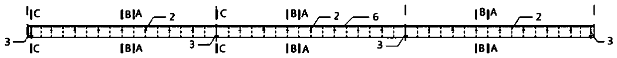 H-shaped steel-concrete composite beam sub-stress adjusting device and adjusting method thereof