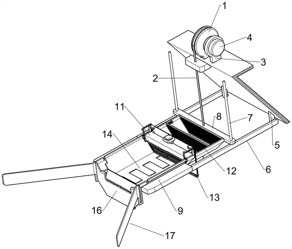 Device for collecting micro-plastics in ocean micro-surface layer water