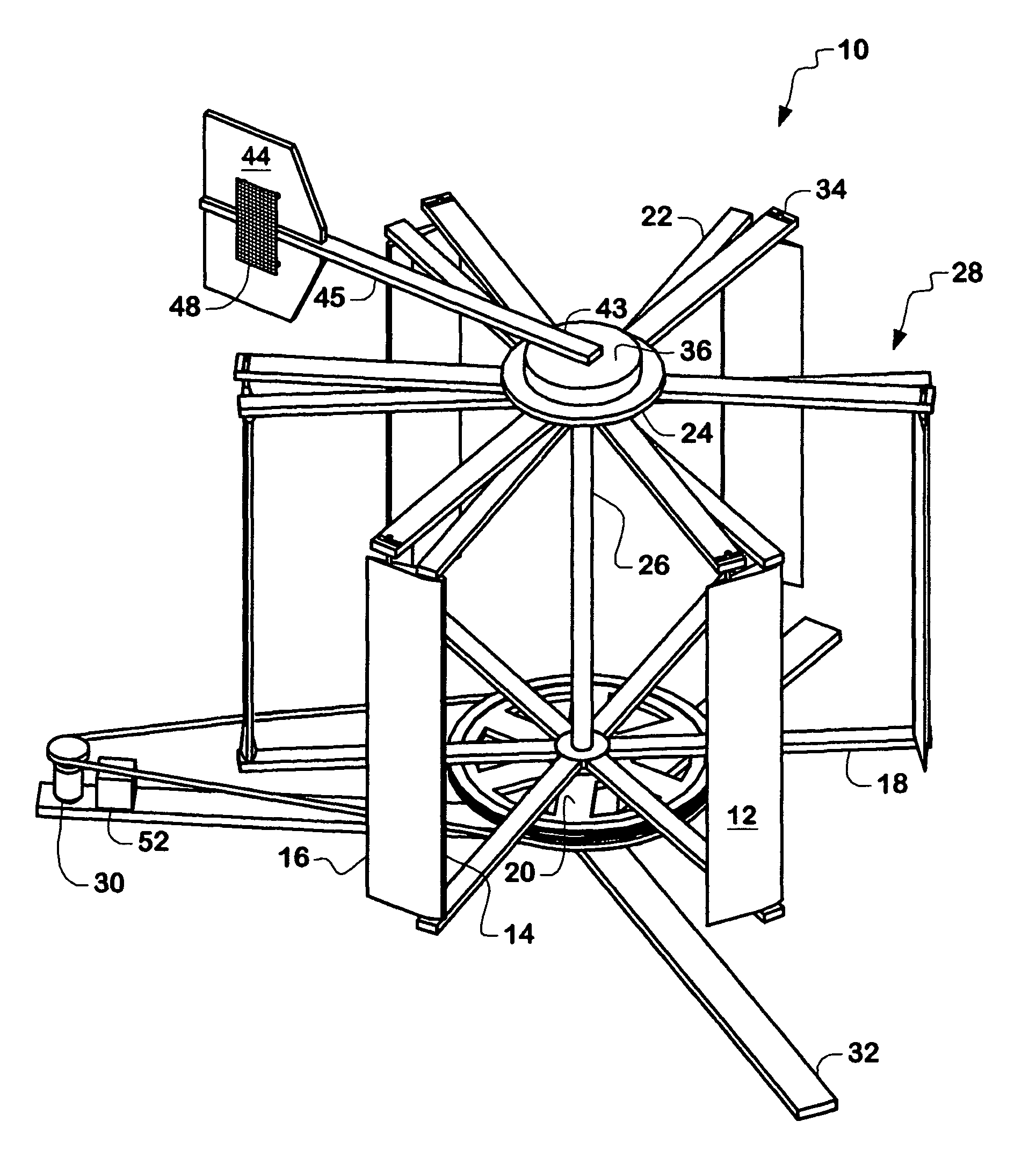 Wind turbine with adjustable airfoils