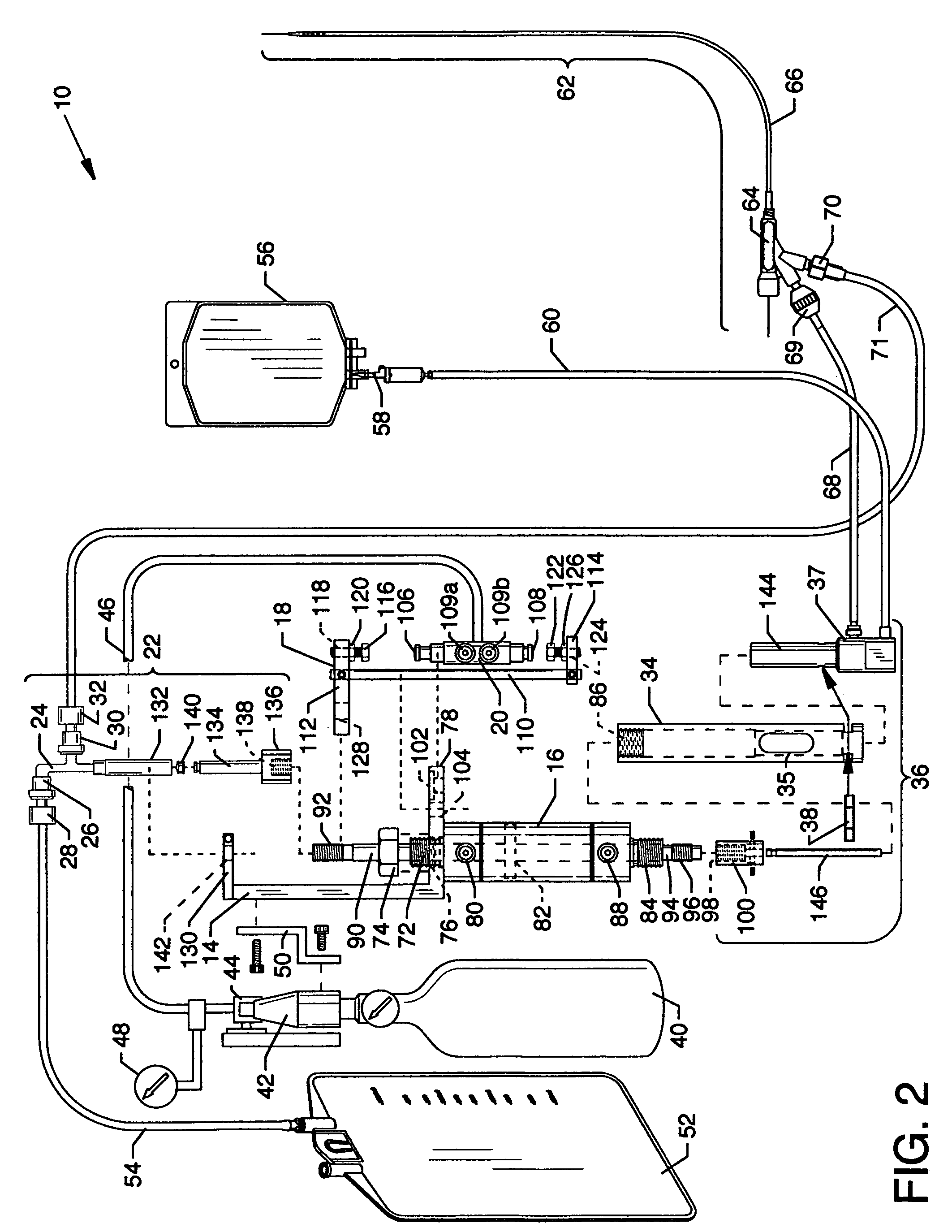 Pneumatically-operated thrombectomy catheter deployment system