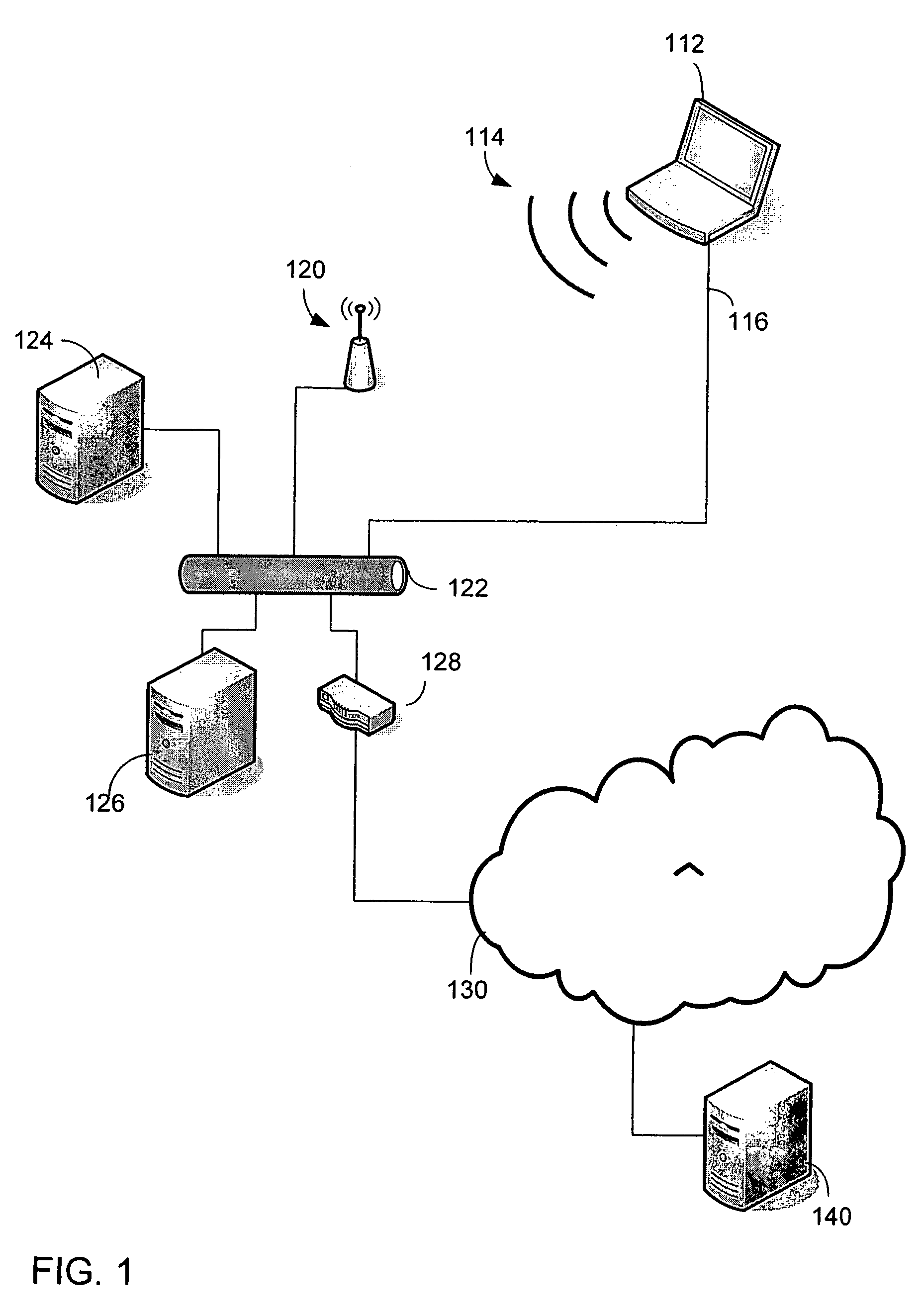 Networked computer with gateway selection