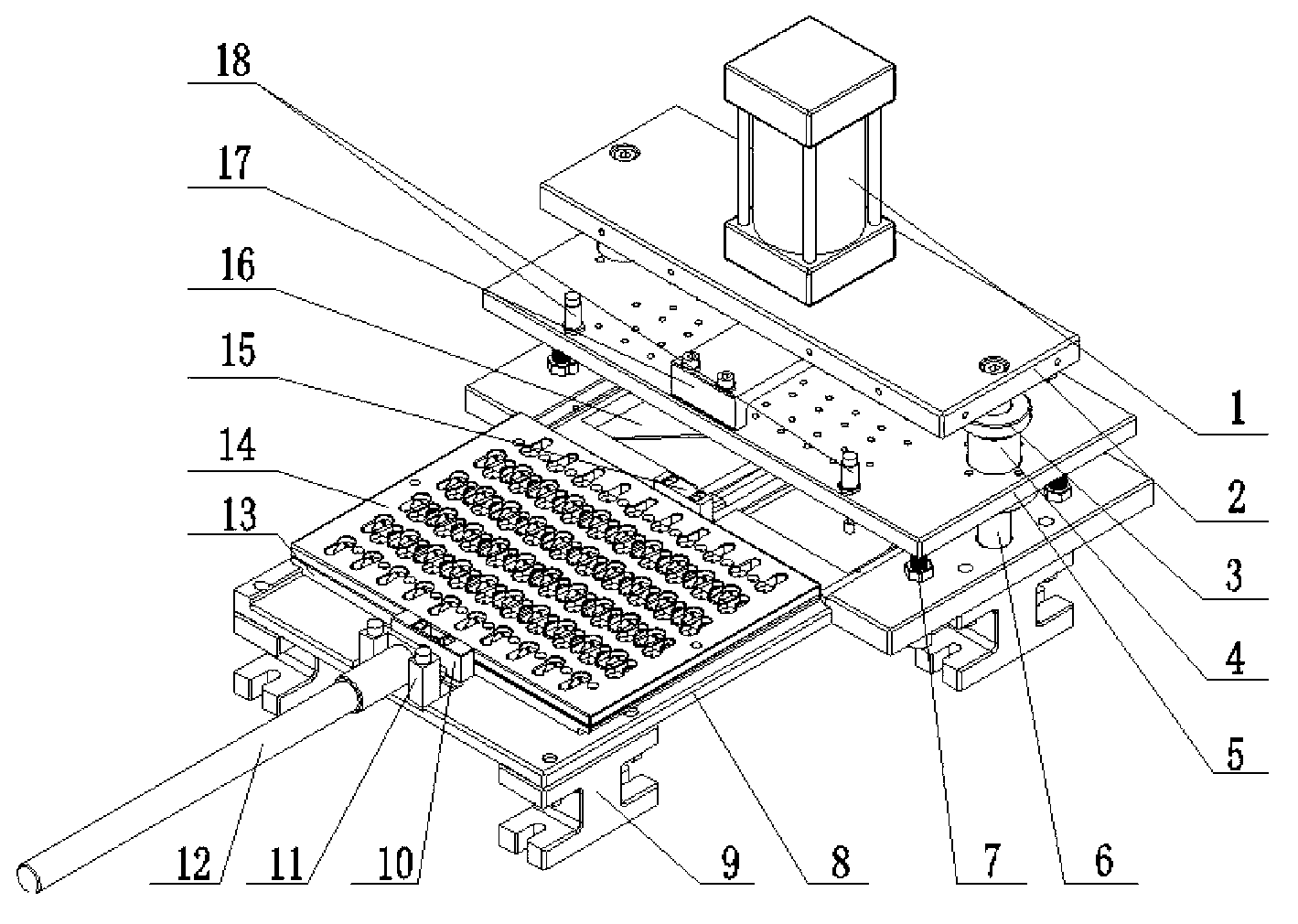 Battery disassembling machine for movement of pneumatic watch